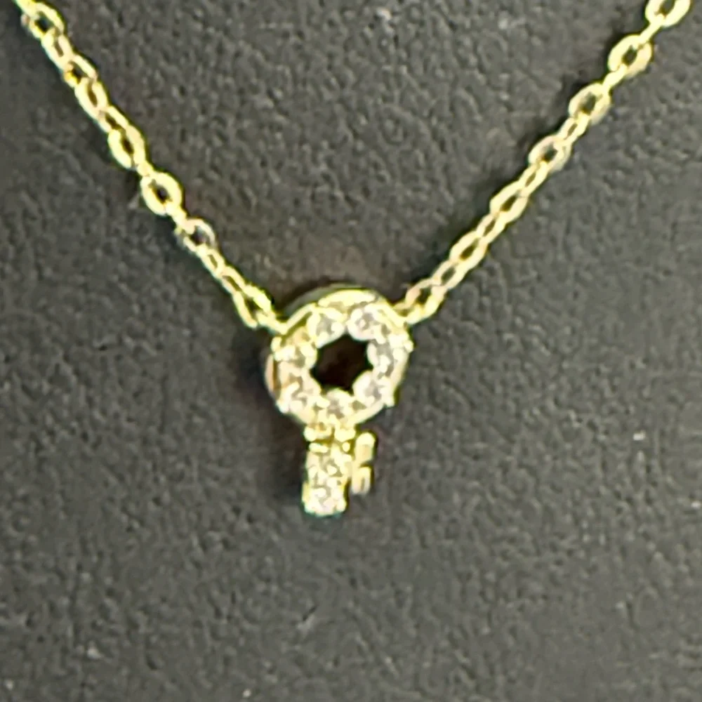 (26)Nadri NEW CZ Key to my heart necklace